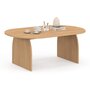 Voir la diapositive 1 : ID MARKET Table basse japandi ovale EDITH 110 cm bois effet hêtre
