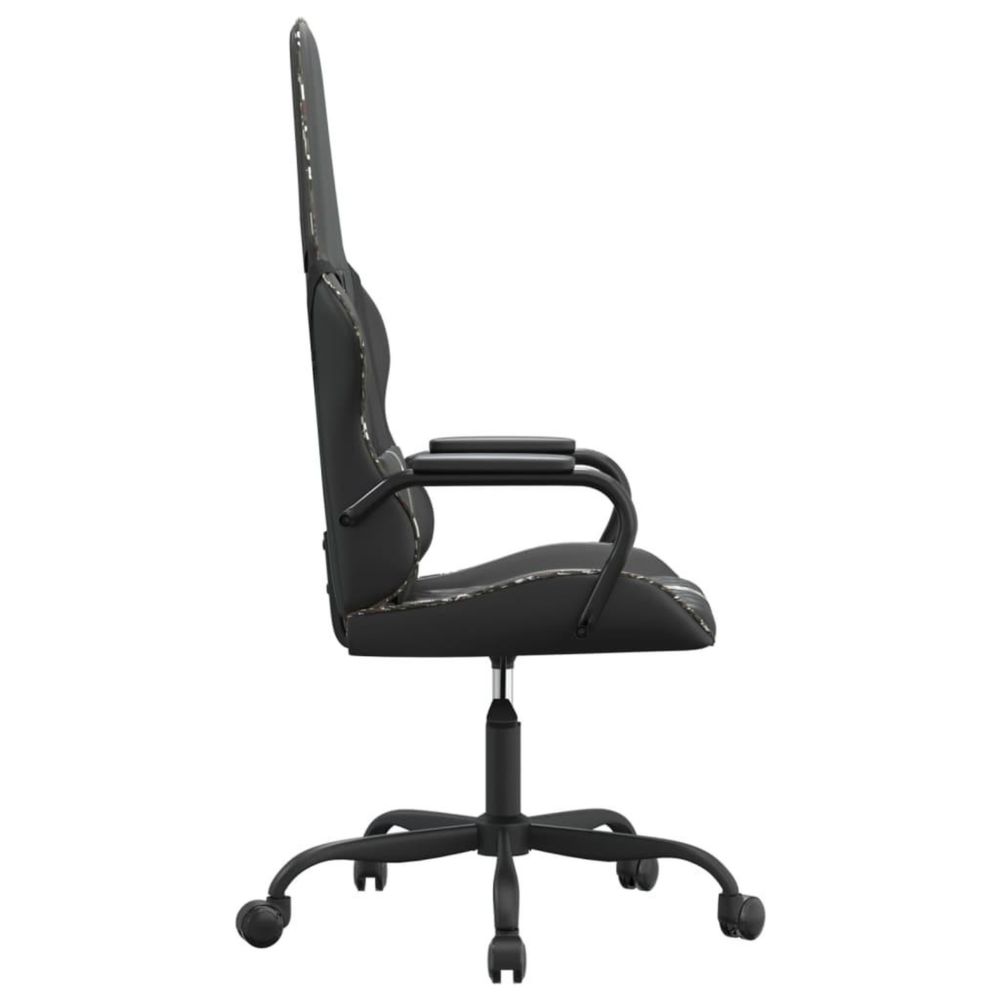Voir la diapositive 4 : VIDAXL Chaise de jeu Noir et camouflage Similicuir