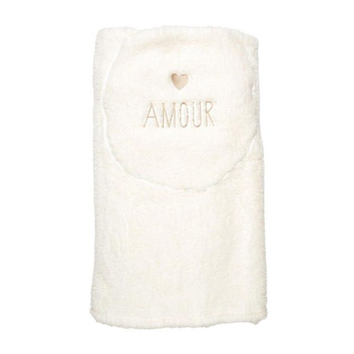 Paris Prix Plaid Coussin  Amour  120x150cm Crème