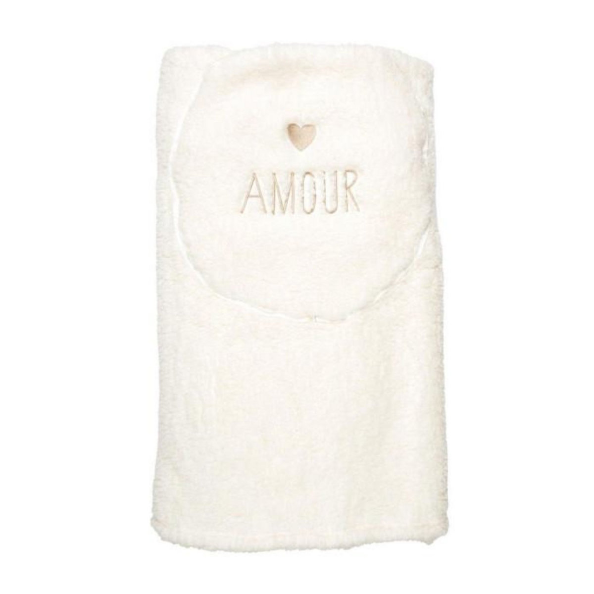 Paris Prix Plaid Coussin  Amour  120x150cm Crème