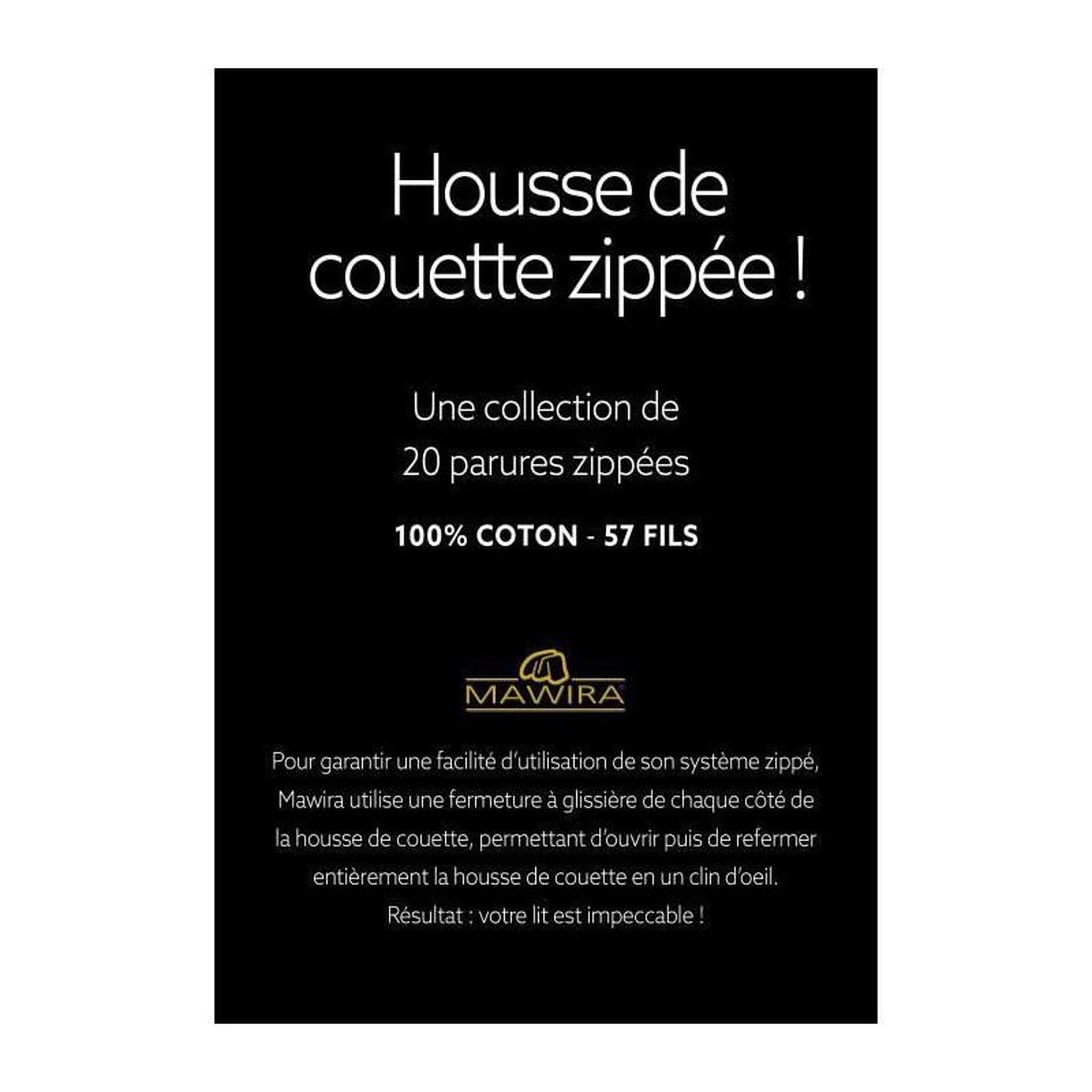 Voir la diapositive 5 : Today TODAY Parure de lit Mawira 1.8 - 1 housse de couette 240 x 260 cm et 2 taies doreiller 63 x 63 cm - 100% coton - Gris TODAY