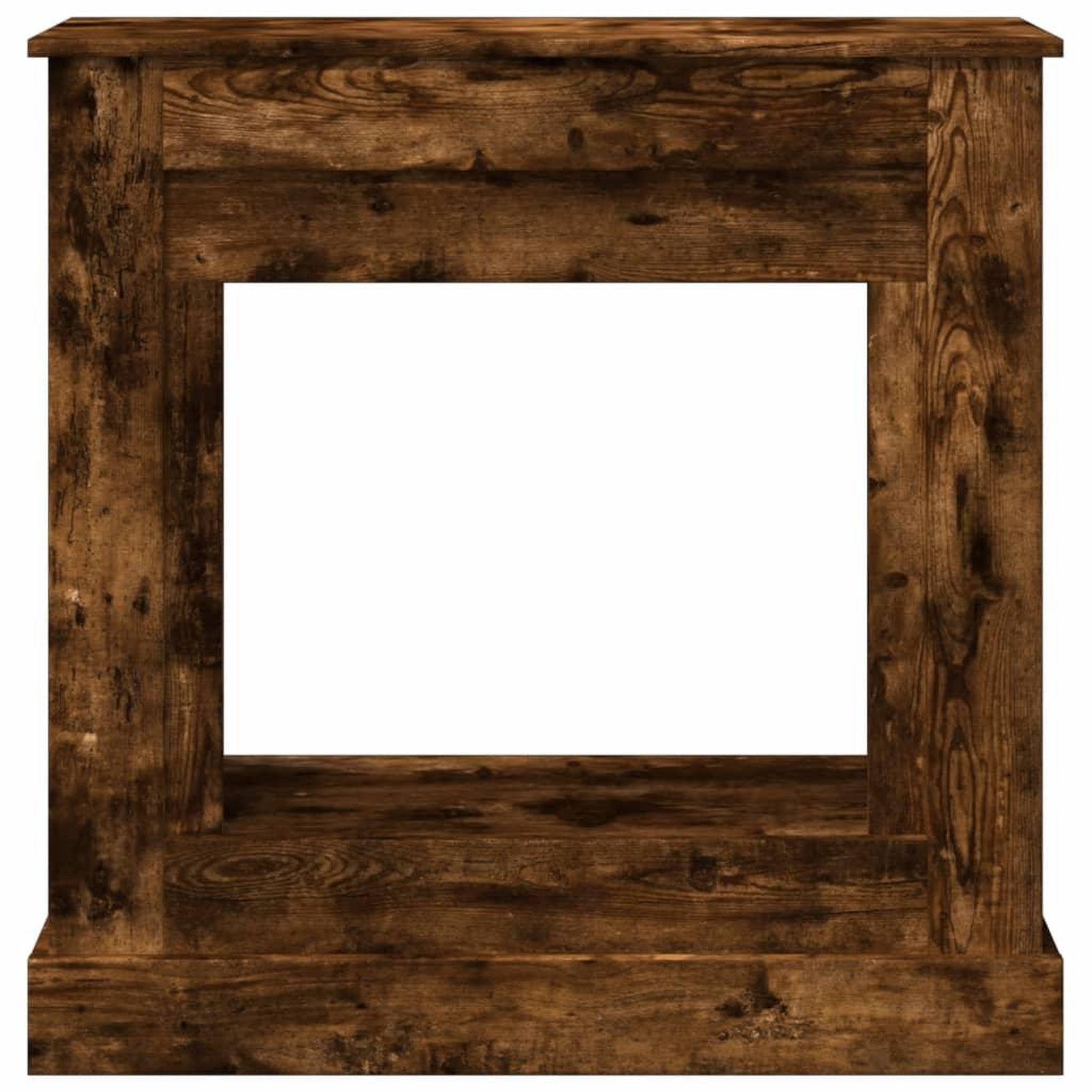 Voir la diapositive 4 : VIDAXL Cadre de cheminee chene fume 90x30x90 cm bois d'ingenierie