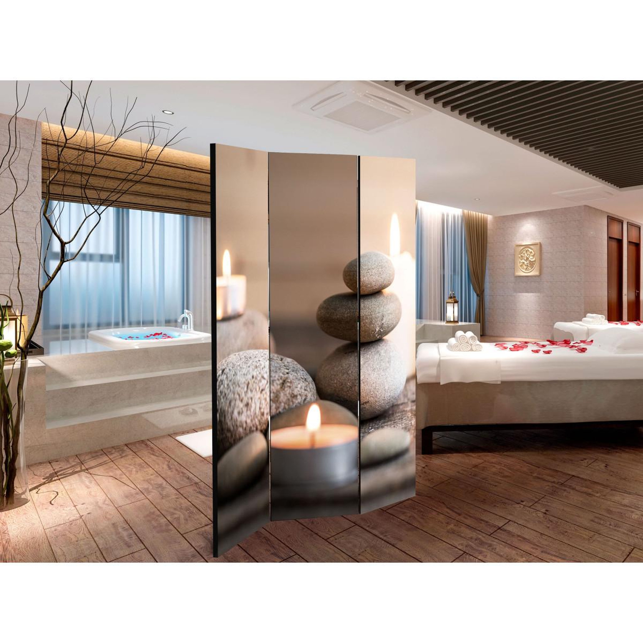 Voir la diapositive 2 : Paris Prix Paravent 3 volets  rest  135x172cm