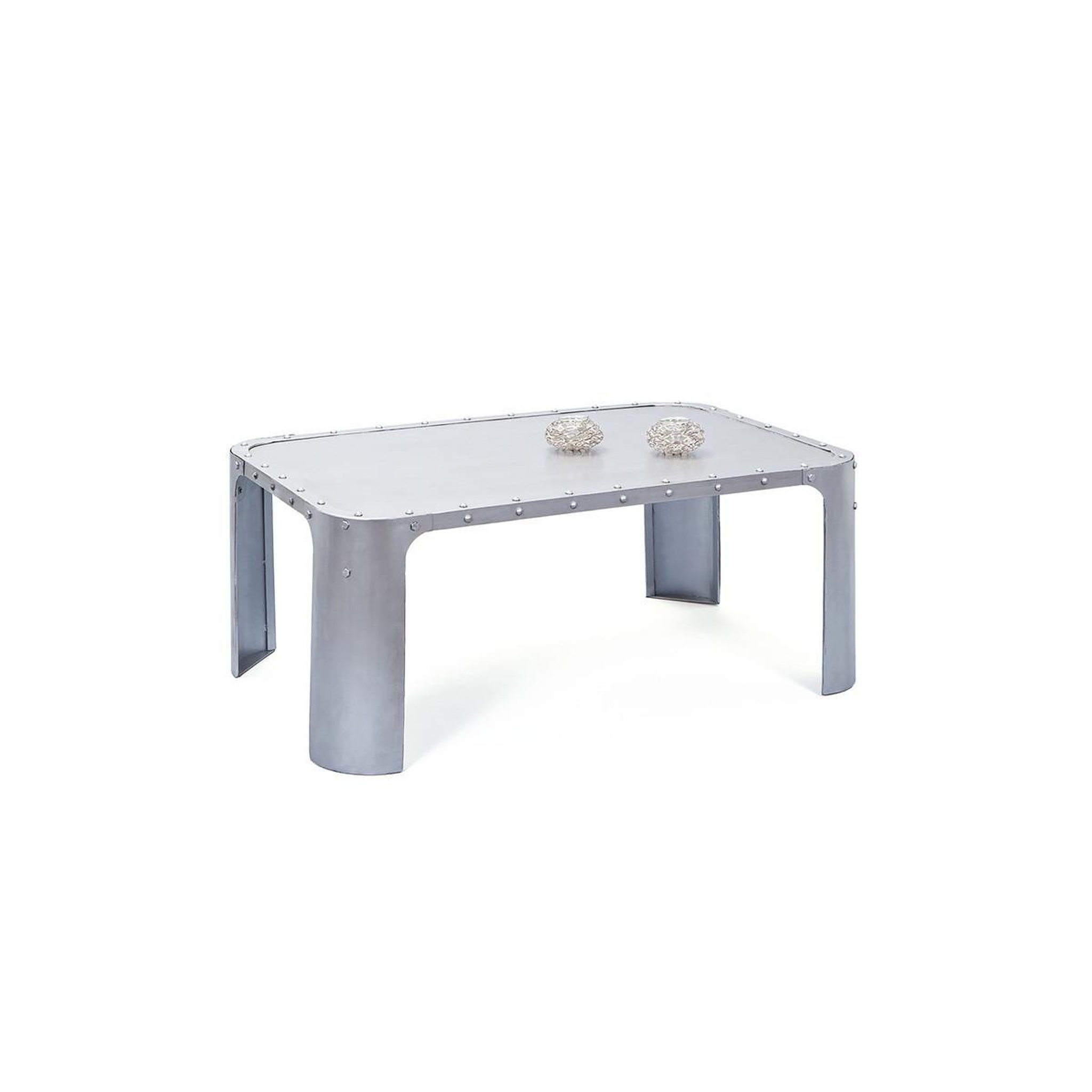 Voir la diapositive 2 : INTERLINK Table basse industrielle métal  wall  110cm argent