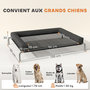 Voir la diapositive 3 : PAWHUT Transat pour animaux - lit pour chien - lit à pieds pour chien avec contour coussin dim. 130 x 90 x 30 cm - noir