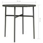 Voir la diapositive 6 : VIDAXL Table a the Gris 45 cm Resine tressee