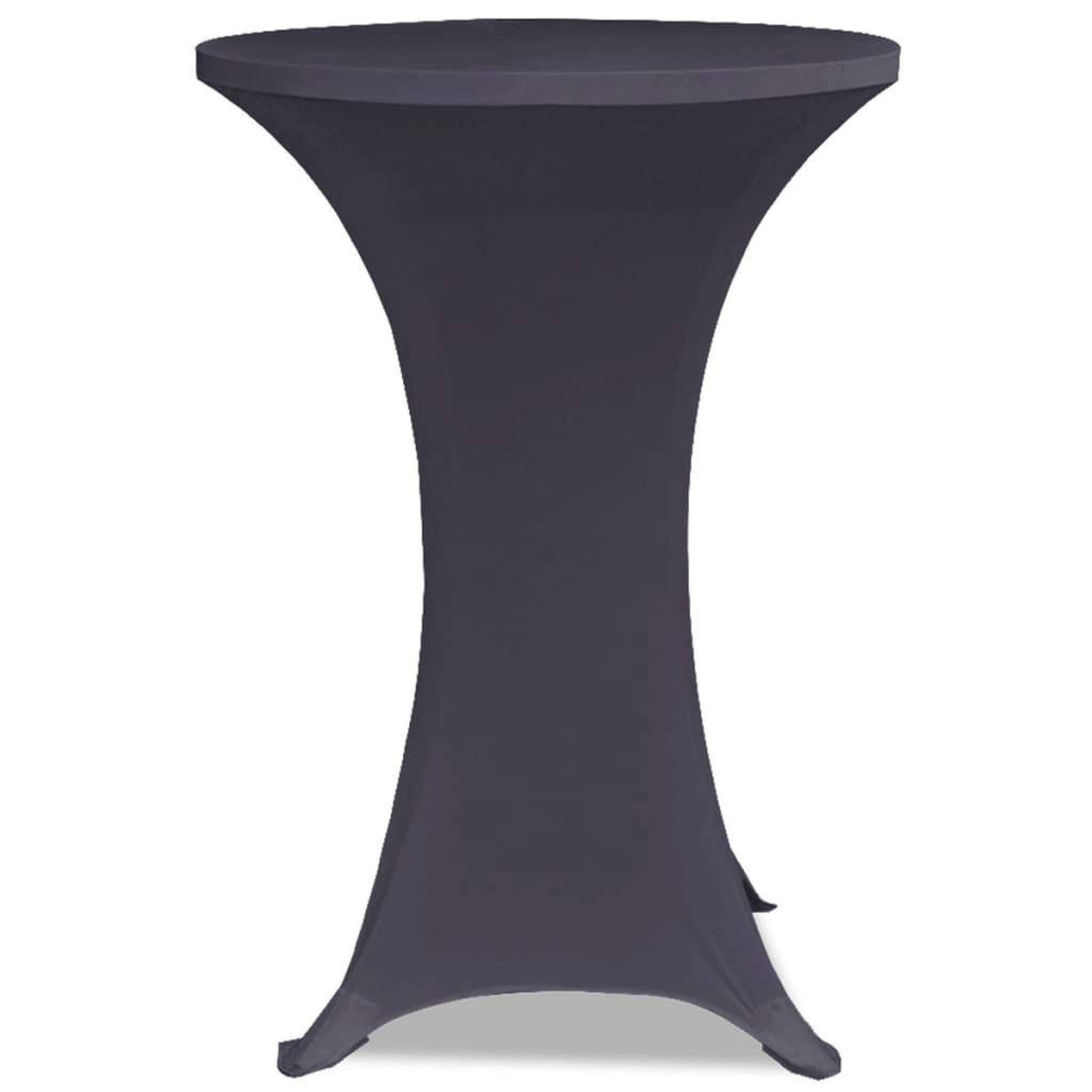 Voir la diapositive 3 : VIDAXL Housse de table extensible 80 cm 2 pcs Anthracite
