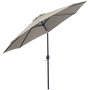 Voir la diapositive 1 : OUTSUNNY Parasol inclinable octogonal Ø 3 x 2,45 m ouverture fermeture par manivelle métal polyester haute densité gris clair