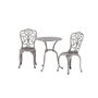 Voir la diapositive 6 : Paris Prix Ensemble Table de Jardin & 2 Chaises  Nandin  73cm Argent