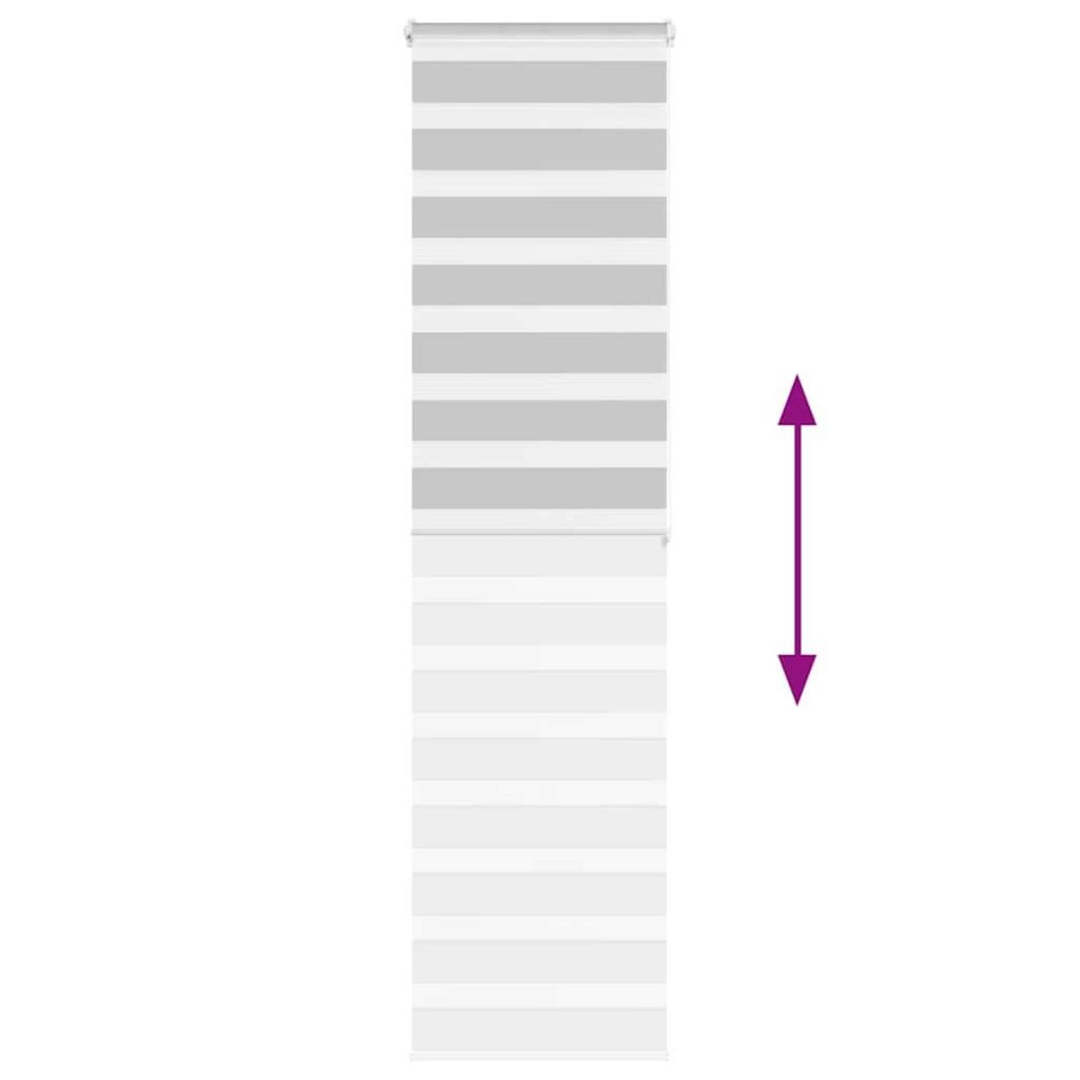 VIDAXL Store zebre gris clair largeur du tissu 55,9 cm polyester