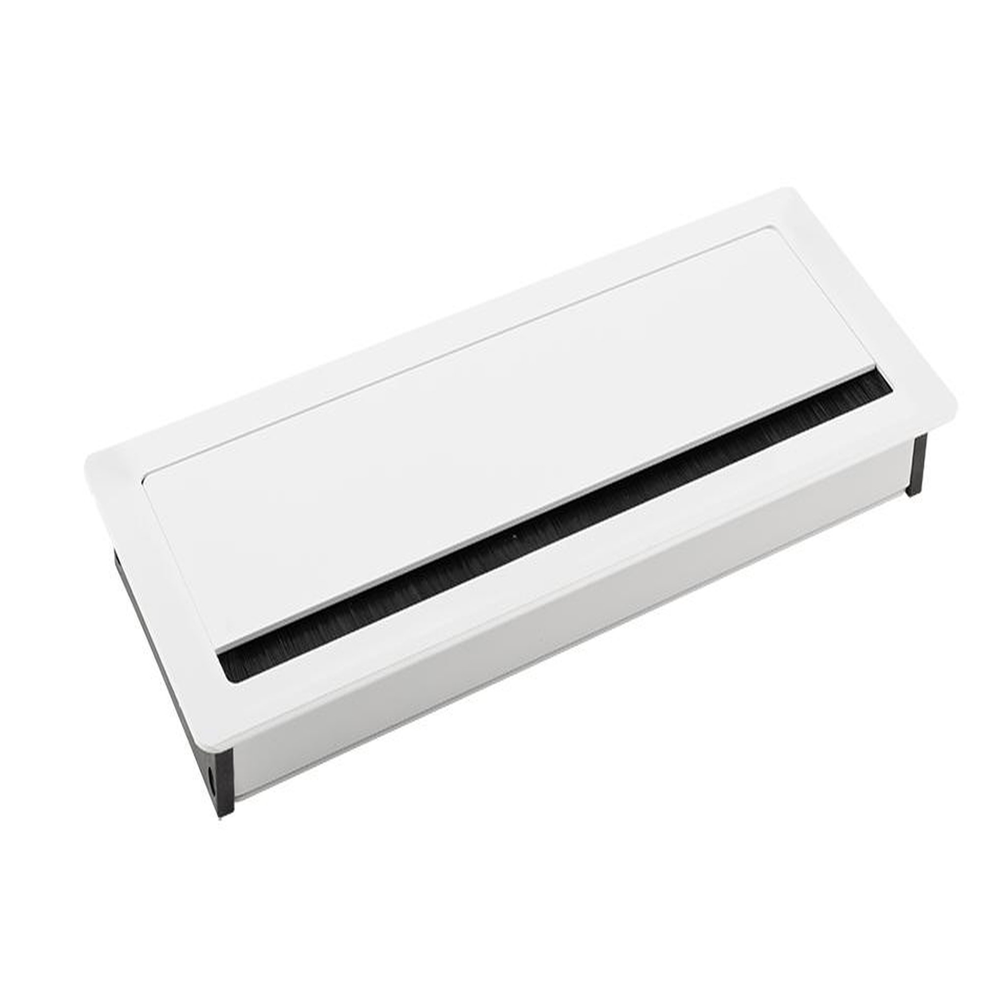 CENTRALE BRICO Passe-câble alu 240x100x29mm blanc