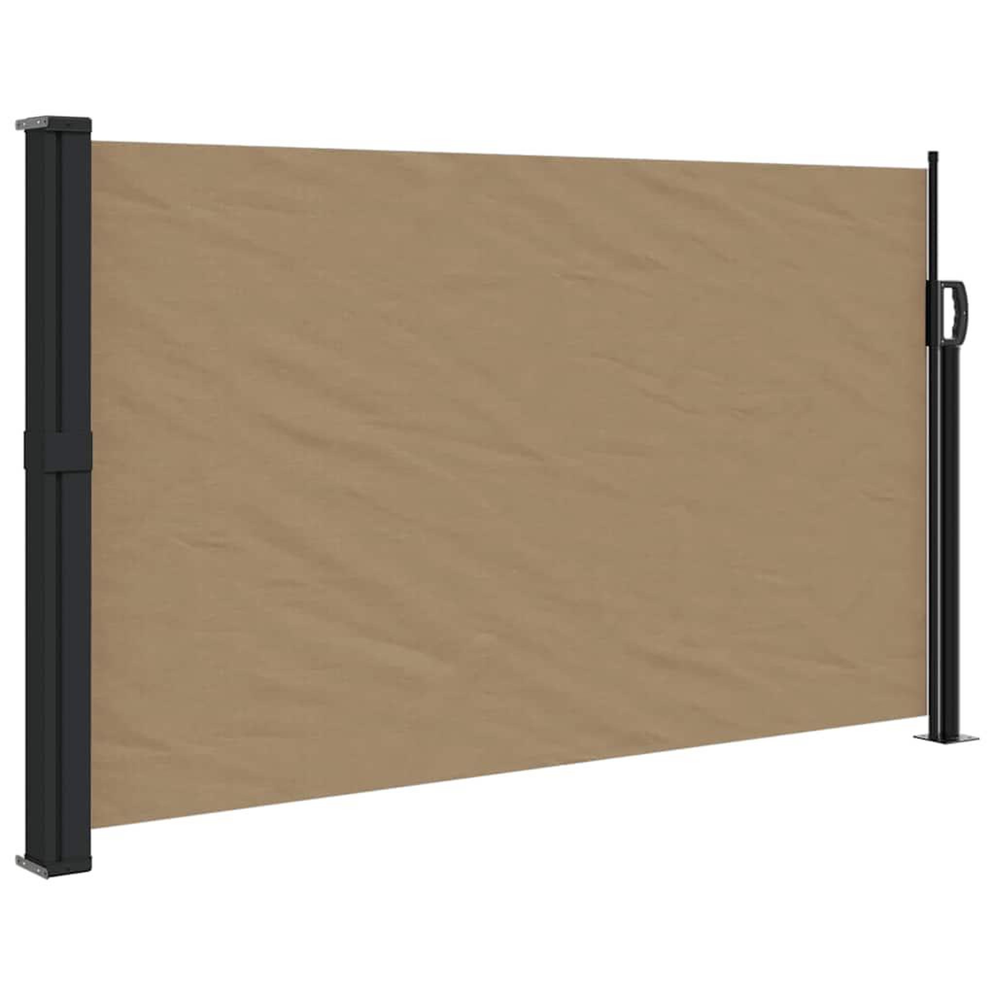 Voir la diapositive 2 : VIDAXL Auvent lateral retractable taupe 120x600 cm