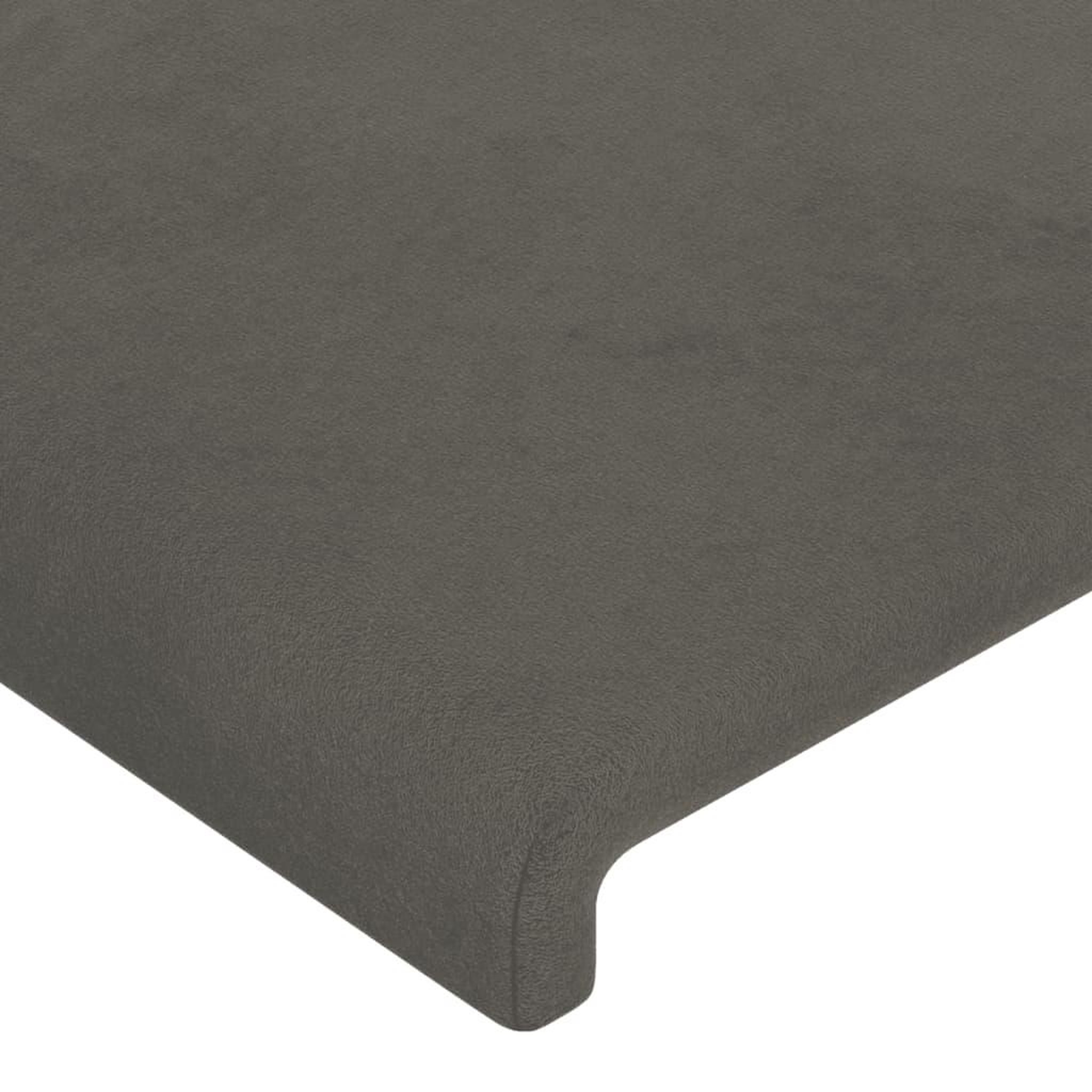 Voir la diapositive 5 : VIDAXL Tete de lit a LED Gris fonce 103x16x118/128 cm Velours