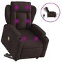 Voir la diapositive 2 : VIDAXL Fauteuil inclinable de massage electrique Marron fonce Tissu
