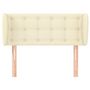 Voir la diapositive 3 : VIDAXL Tete de lit avec oreilles Creme 93x23x78/88 cm Similicuir