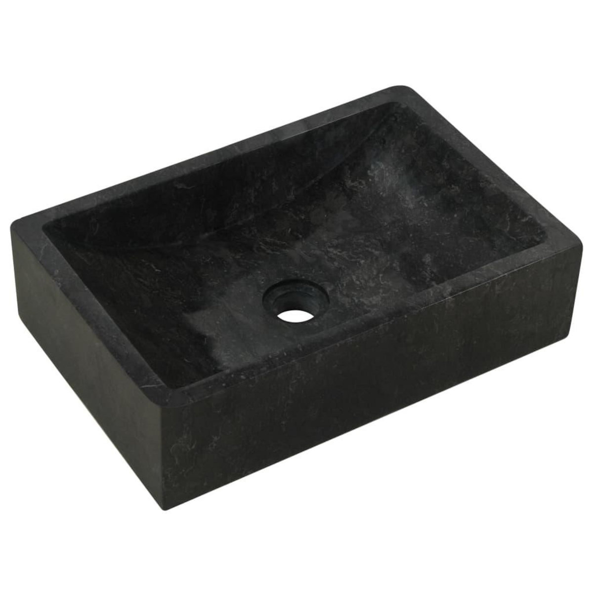 VIDAXL Lavabo 45x30x12 cm marbre noir brillant
