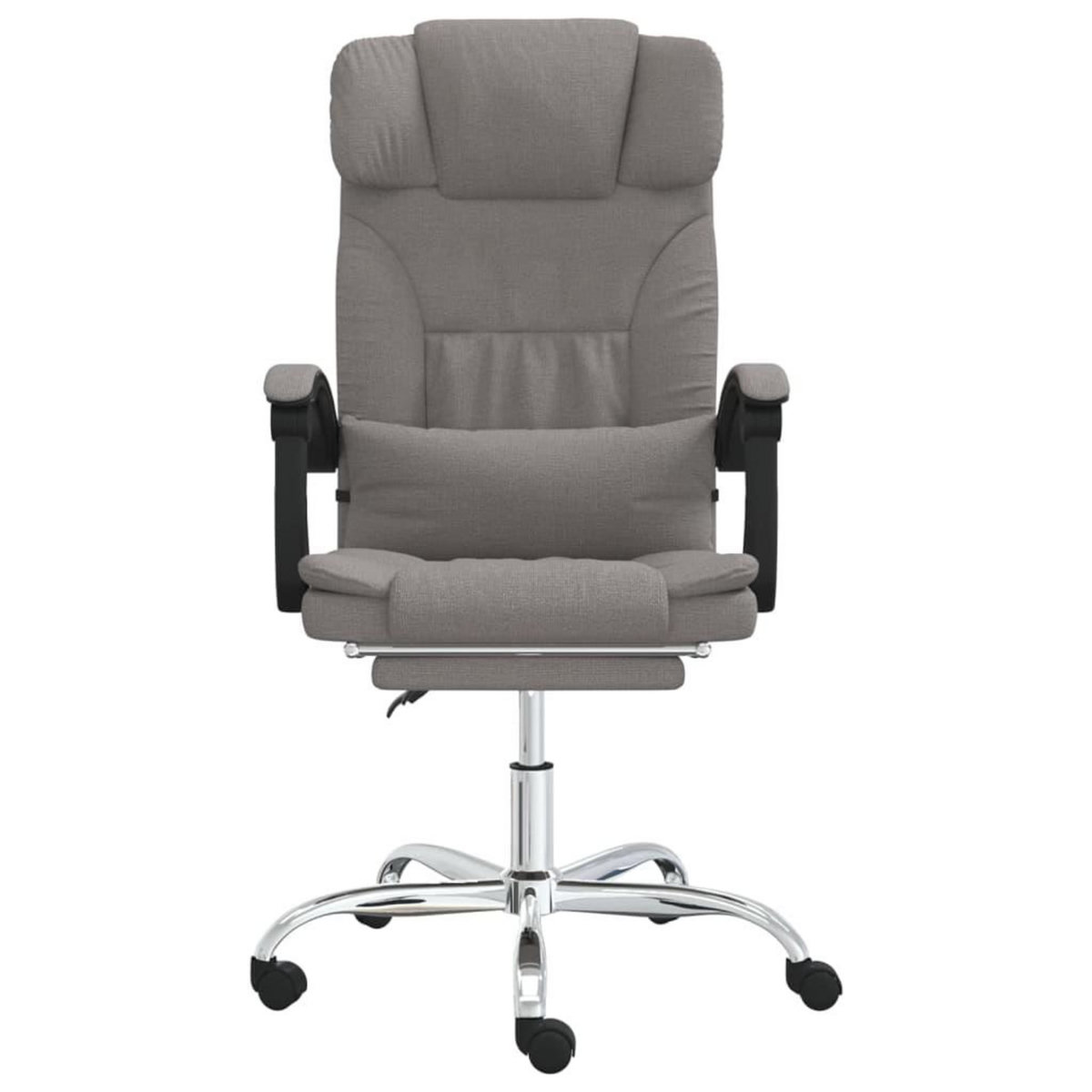 VIDAXL Fauteuil de massage inclinable de bureau Taupe Tissu