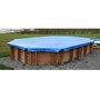 SUNBAY Bâche hiver pour piscine bois ovale BOGOTA - 5,85 x 5,38 m