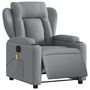 Voir la diapositive 3 : VIDAXL Fauteuil de massage inclinable electrique gris clair tissu