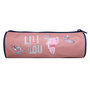 Voir la diapositive 1 : Bagtrotter BAGTROTTER Trousse scolaire ronde Lili Lou Rose Plumes