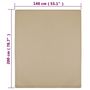 Voir la diapositive 5 : VIDAXL Drap-housse Jersey Taupe 140x200 cm Coton