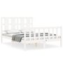 Voir la diapositive 2 : VIDAXL Cadre de lit sans matelas blanc bois de pin massif