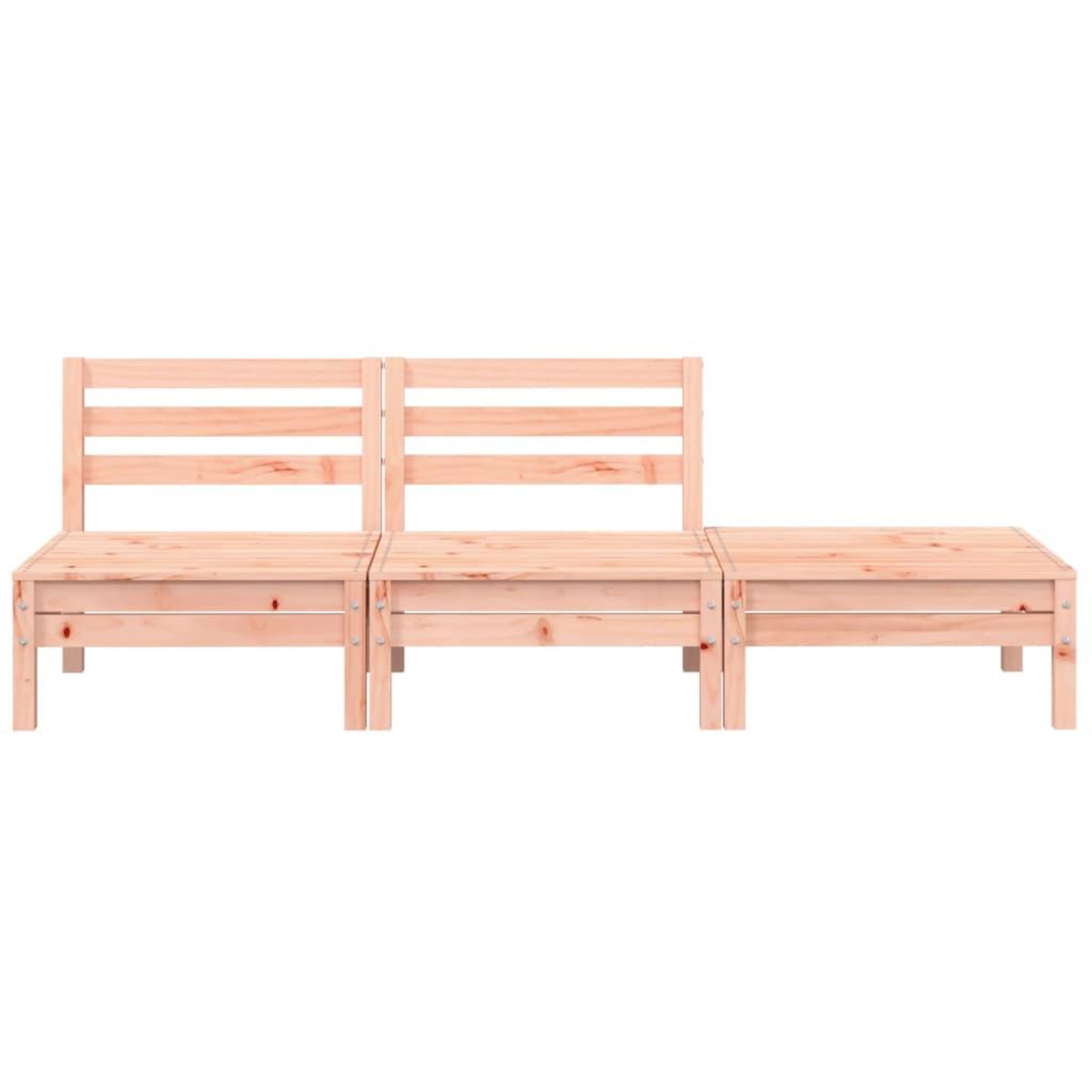 Voir la diapositive 4 : VIDAXL Canape de jardin 3 places bois massif de douglas