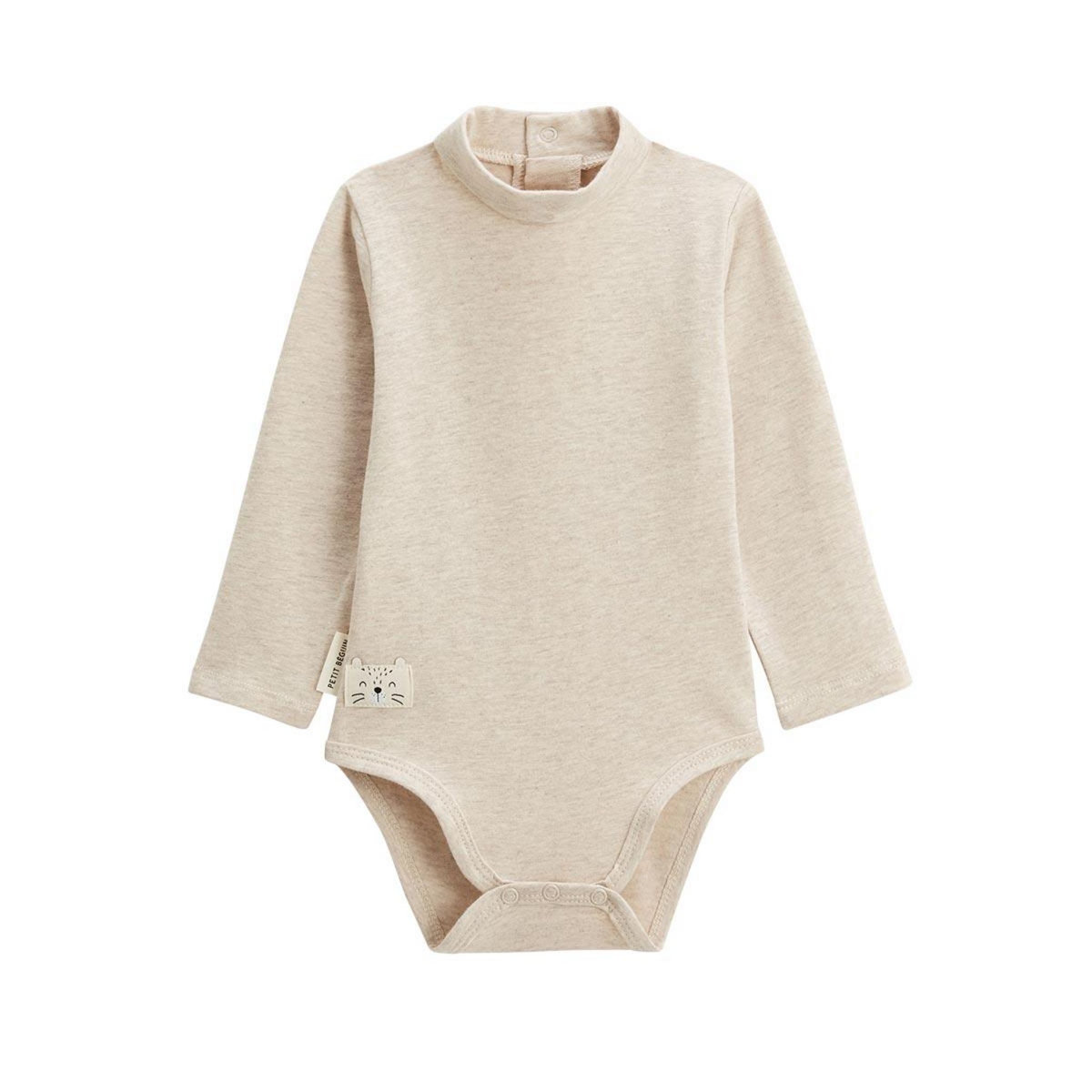 Petit Béguin Lot de 2 bodies bébé col roulé manches longues Cracotte