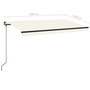 Voir la diapositive 6 : VIDAXL Auvent manuel retractable 400x350 cm Creme