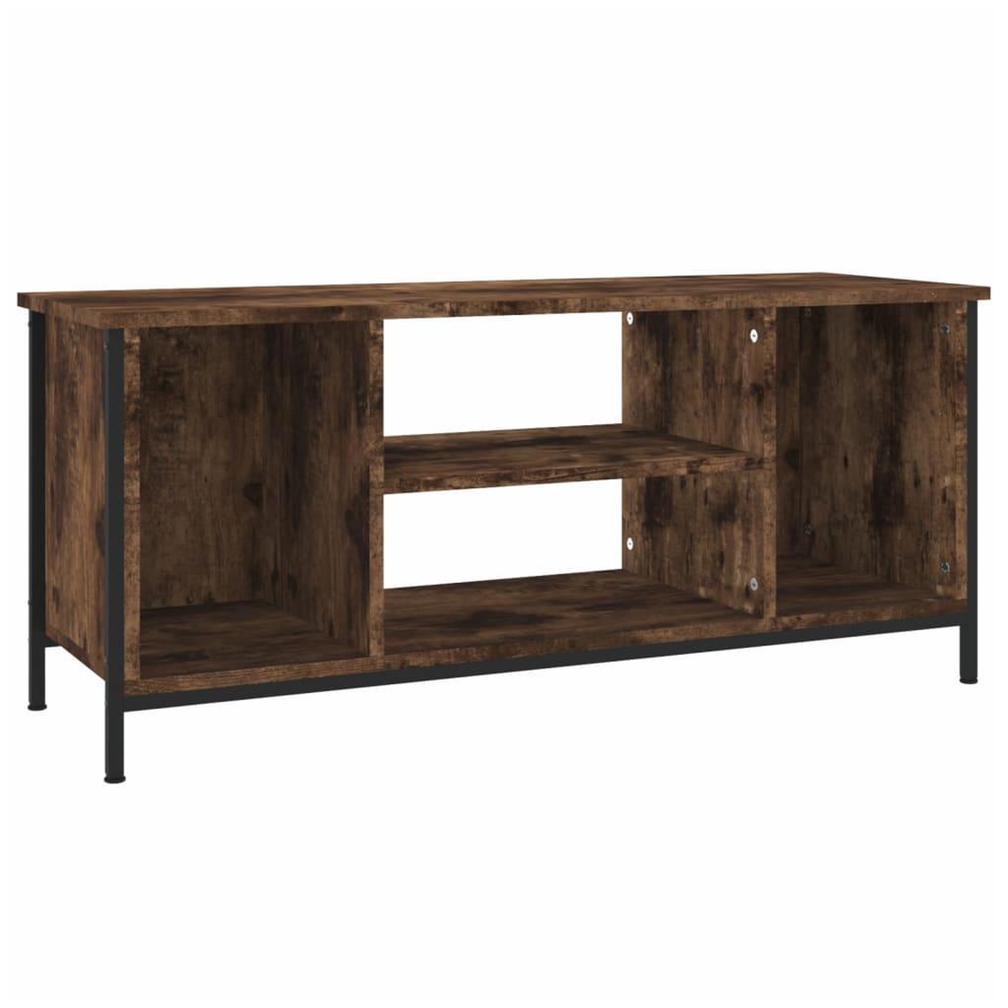 Voir la diapositive 2 : VIDAXL Meuble TV chene fume 102x35x45 cm bois d'ingenierie