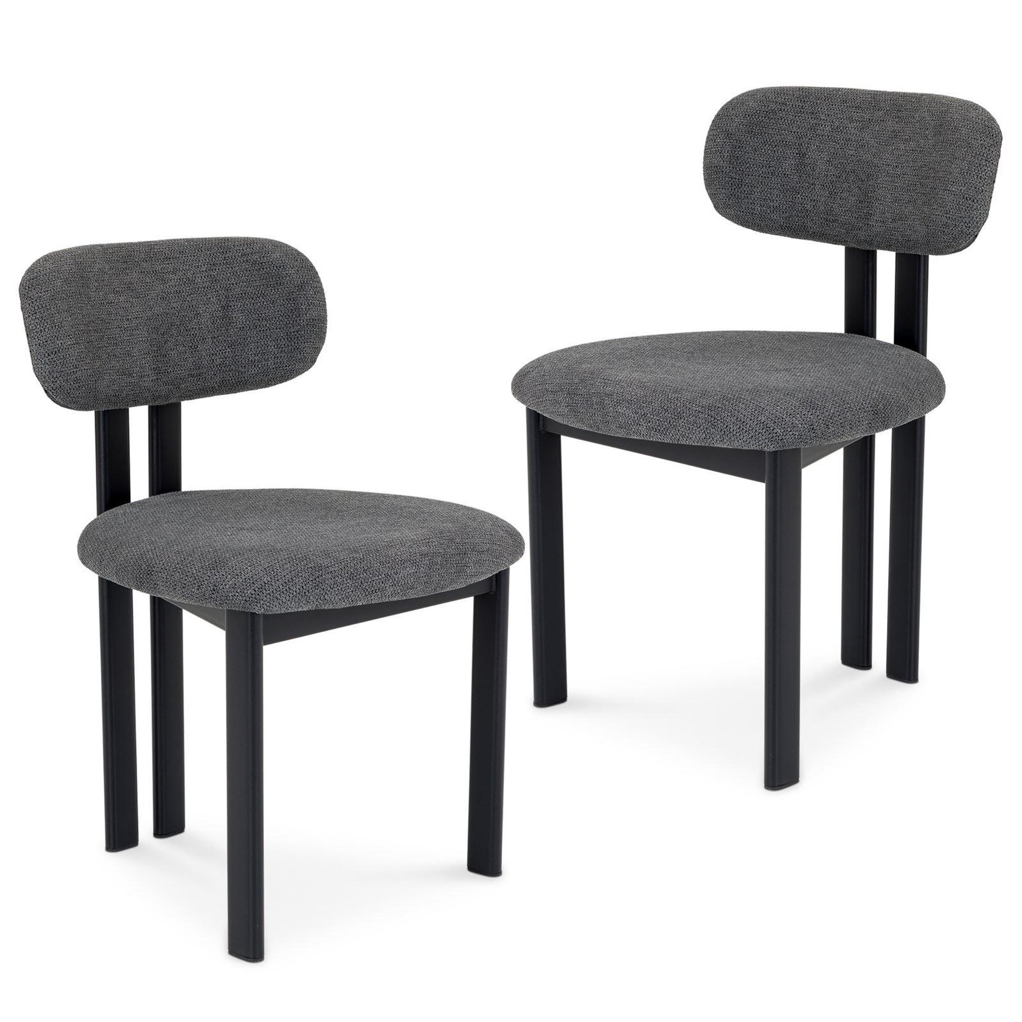Voir la diapositive 1 : IDIMEX Lot de 2 chaises franca de salle à manger en tissu