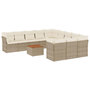Voir la diapositive 2 : VIDAXL Salon de jardin avec coussins 12 pcs beige resine tressee