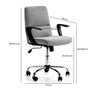 Voir la diapositive 4 : VS VENTA-STOCK Fauteuil de Bureau relevable et reclinable Teo matelassé avec Tissu Gris Clair