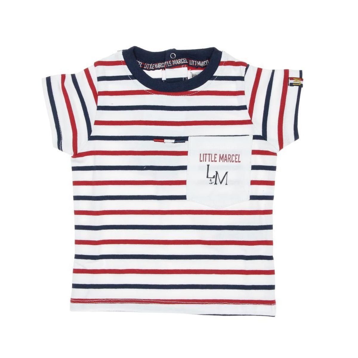 Little Marcel T shirt Blanc//Rouge Garçon Little Marcel LMEV0026