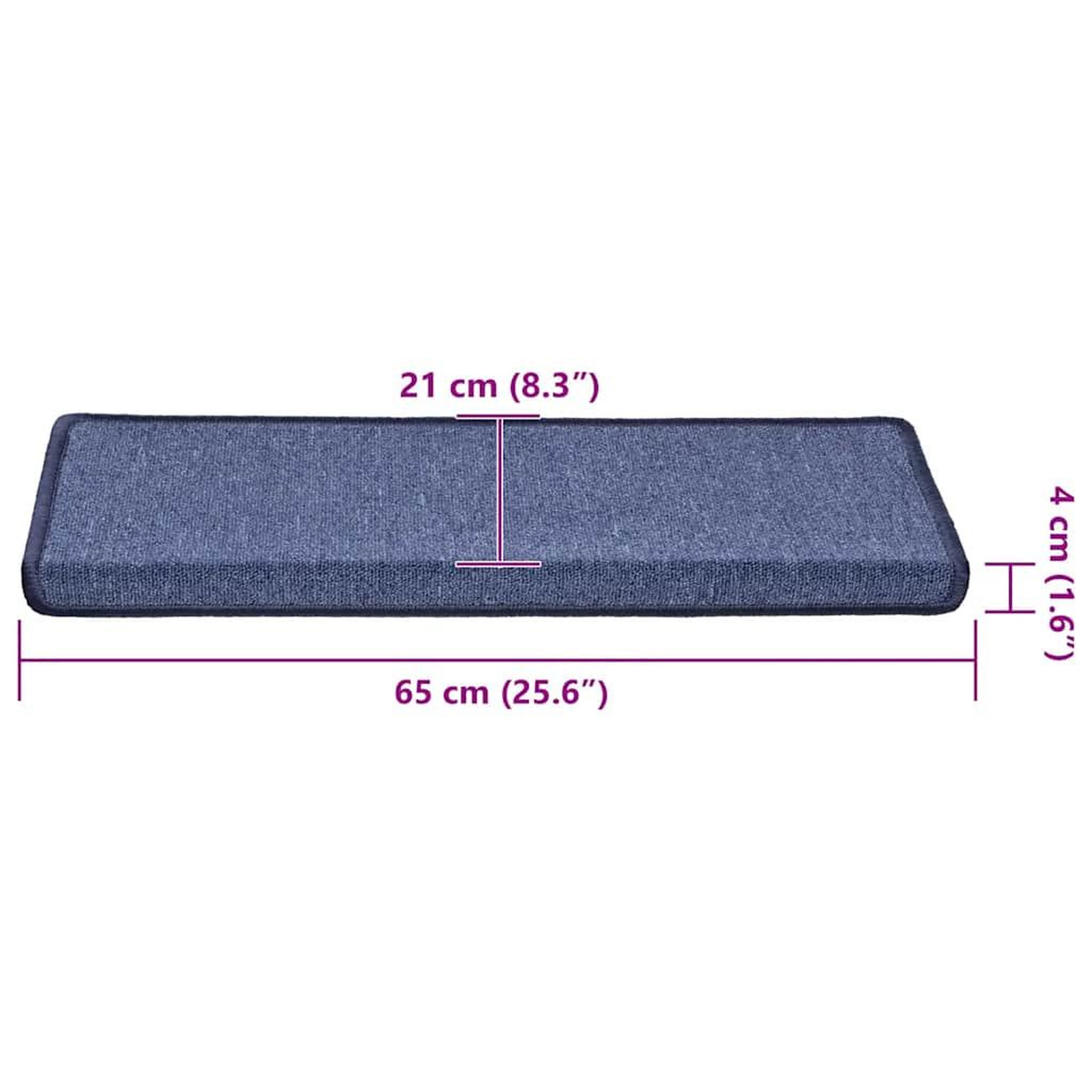 Voir la diapositive 6 : VIDAXL Tapis d'escalier 30 pcs 65x25 cm Bleu