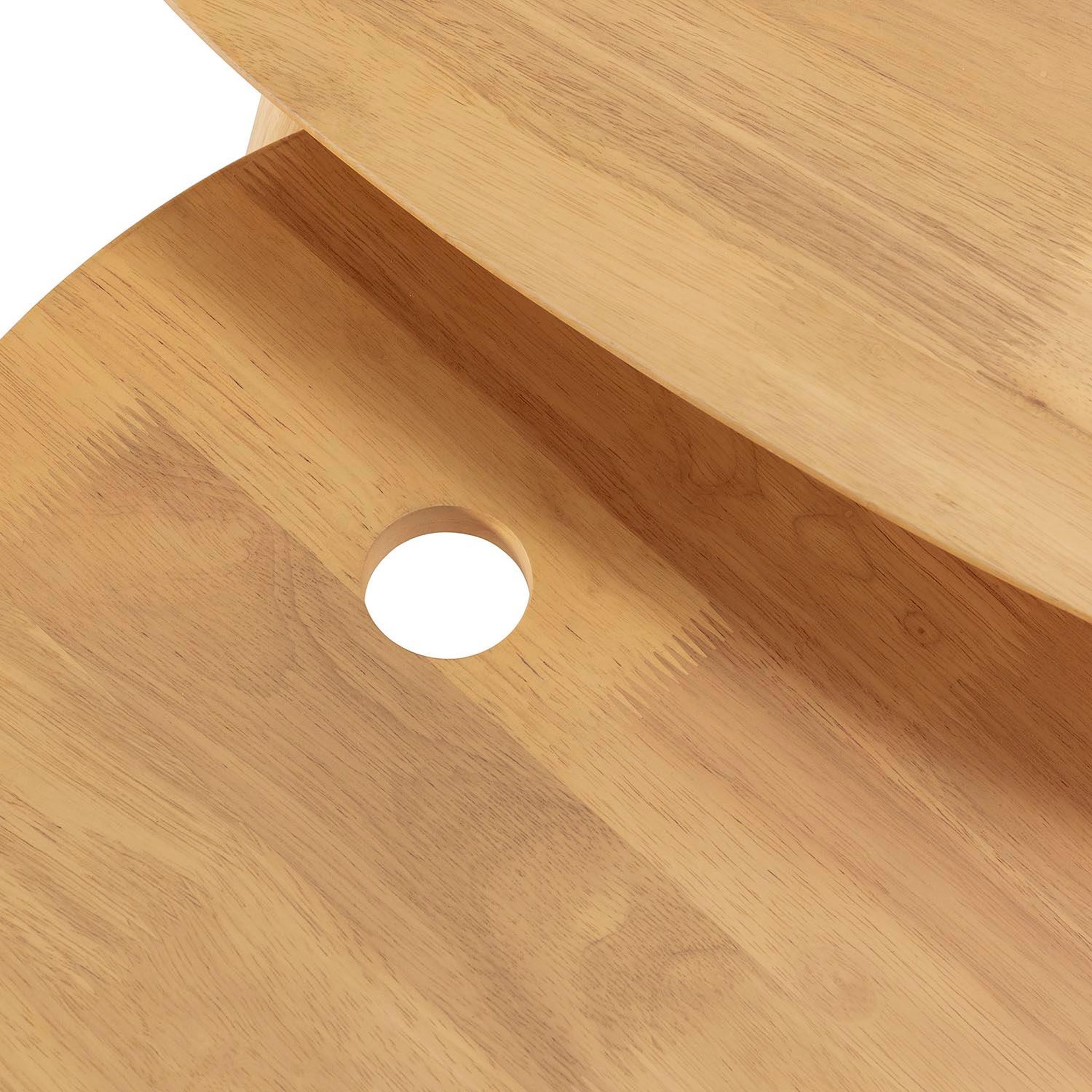 Voir la diapositive 4 : VS VENTA-STOCK Set de 2 tables basses Eclipse couleur chêne, bois massif