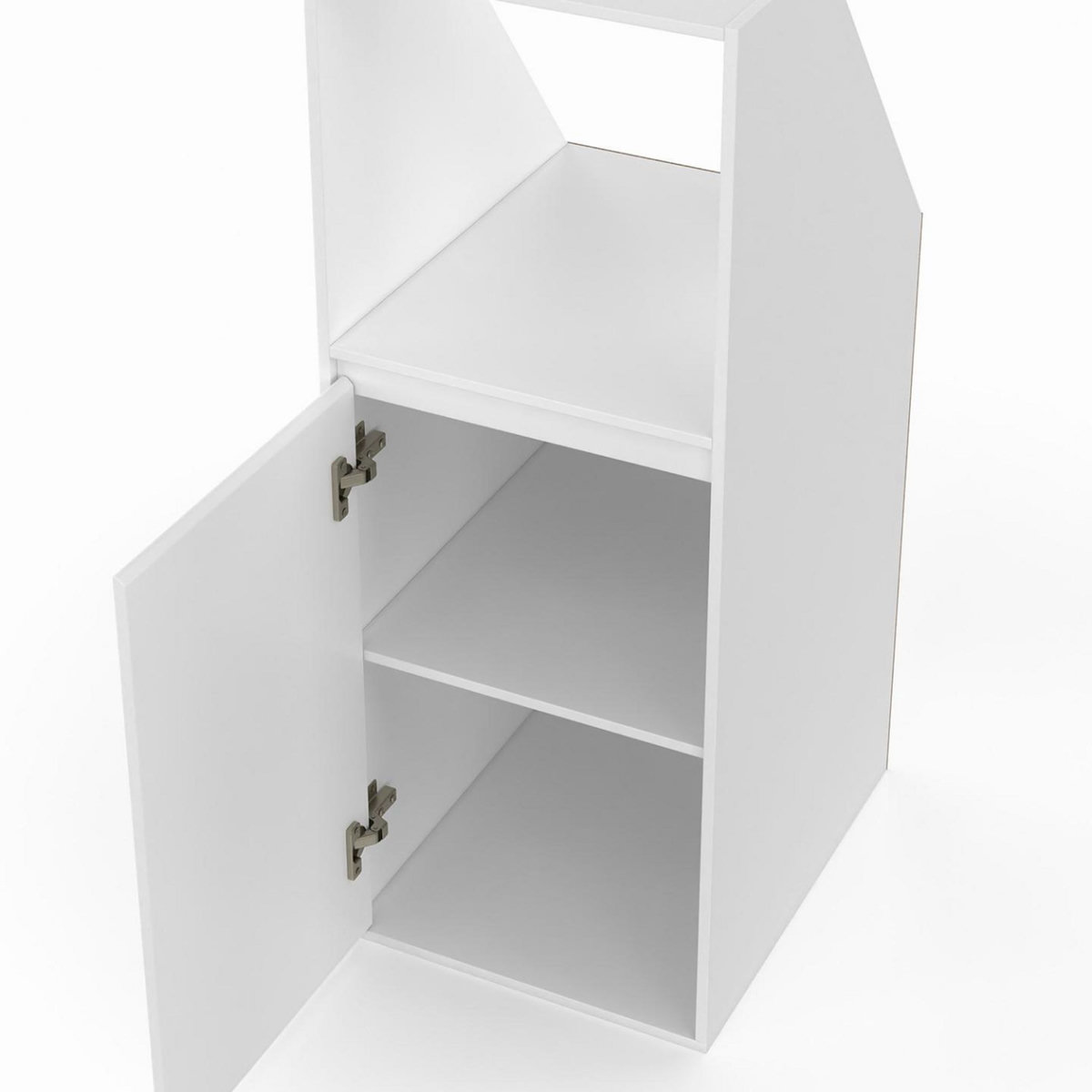 ID MARKET Armoire sous pente 1 porte et 1 niche TOMI 40 x 50 x 70/110 cm blanc
