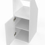 Voir la diapositive 5 : ID MARKET Armoire sous pente 1 porte et 1 niche TOMI 40 x 50 x 70/110 cm blanc