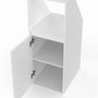 Voir la diapositive 5 : ID MARKET Armoire sous pente 1 porte et 1 niche TOMI 40 x 50 x 70/110 cm blanc