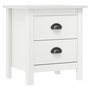 Voir la diapositive 1 : VIDAXL Table de chevet Hill Blanc 46x35x49,5 cm Bois de pin solide