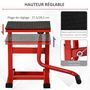 Voir la diapositive 4 : HOMCOM Lève moto béquille d'atelier stand moto tout-terrain moto cross supermotard hauteur réglable rouge