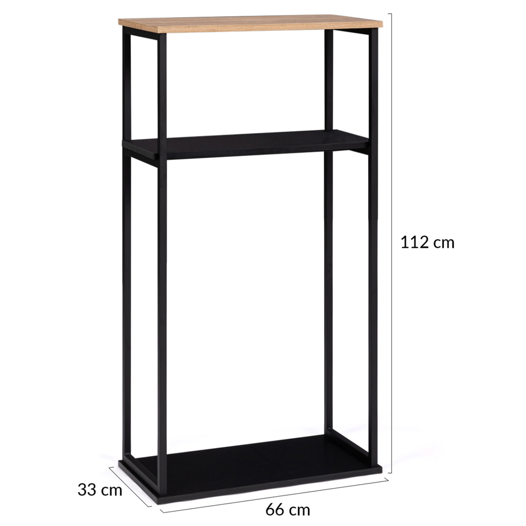 Voir la diapositive 5 : ID MARKET Range bûches vertical large avec 2 étagères 33 x 66 x 112 cm pour cheminée