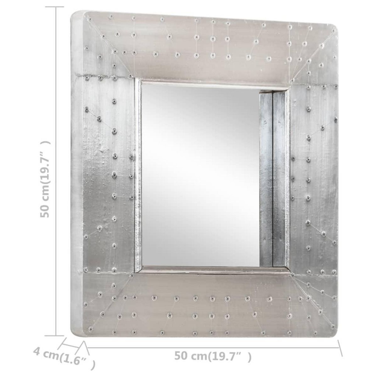 VIDAXL Miroir de style aviation 50x50 cm Metal