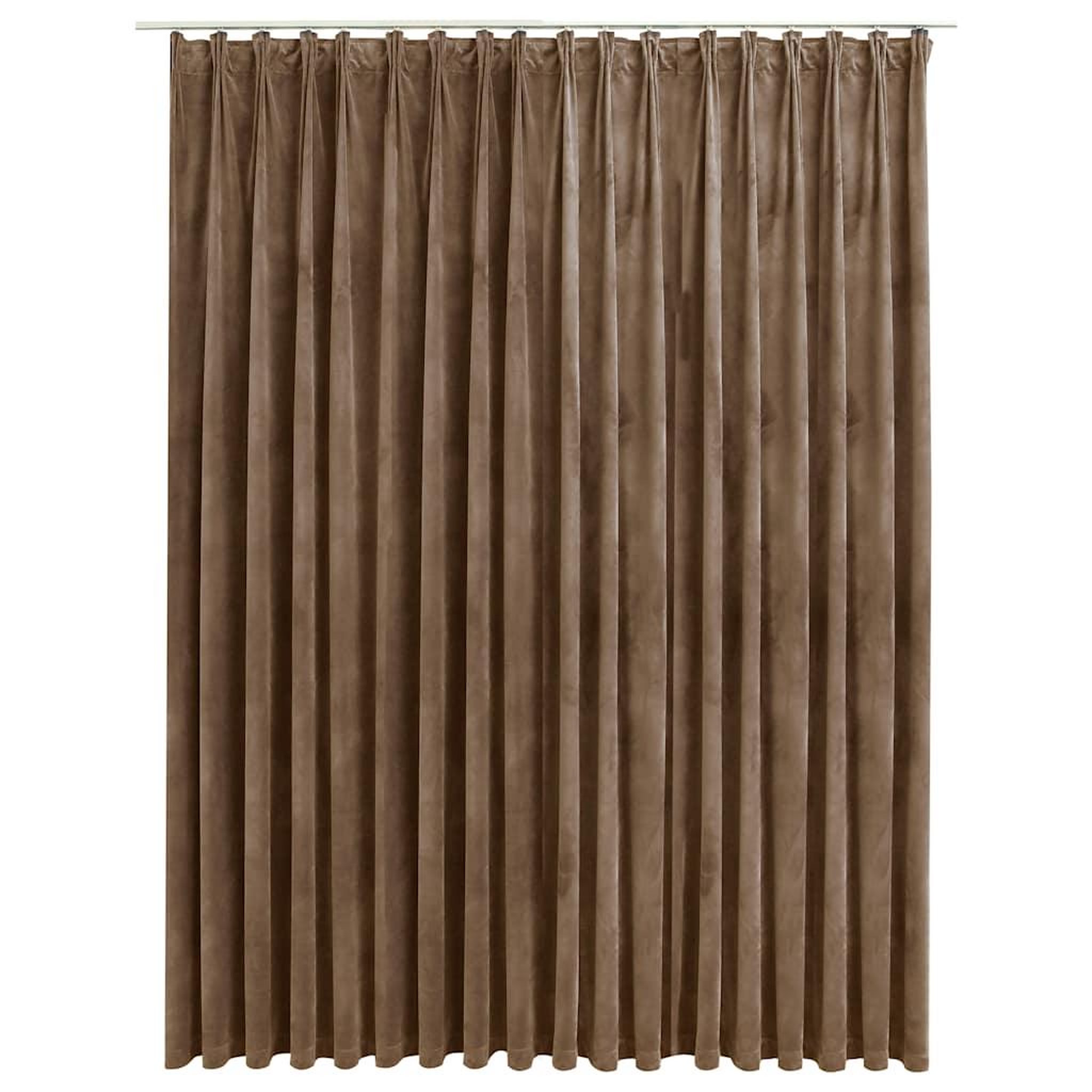 Voir la diapositive 2 : VIDAXL Rideau occultant avec crochets Velours Beige 290x245 cm