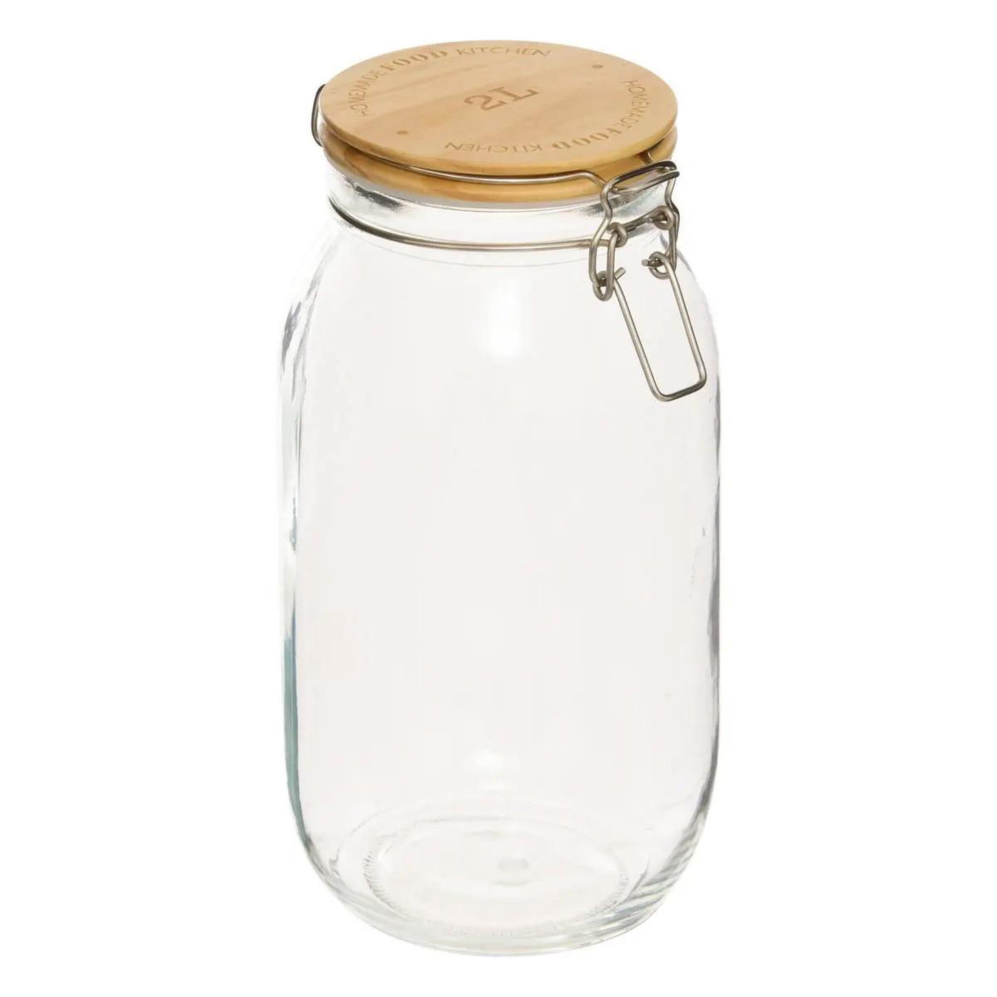 Voir la diapositive 1 : FIVE Bocal en Verre  Wording  2L Transparent