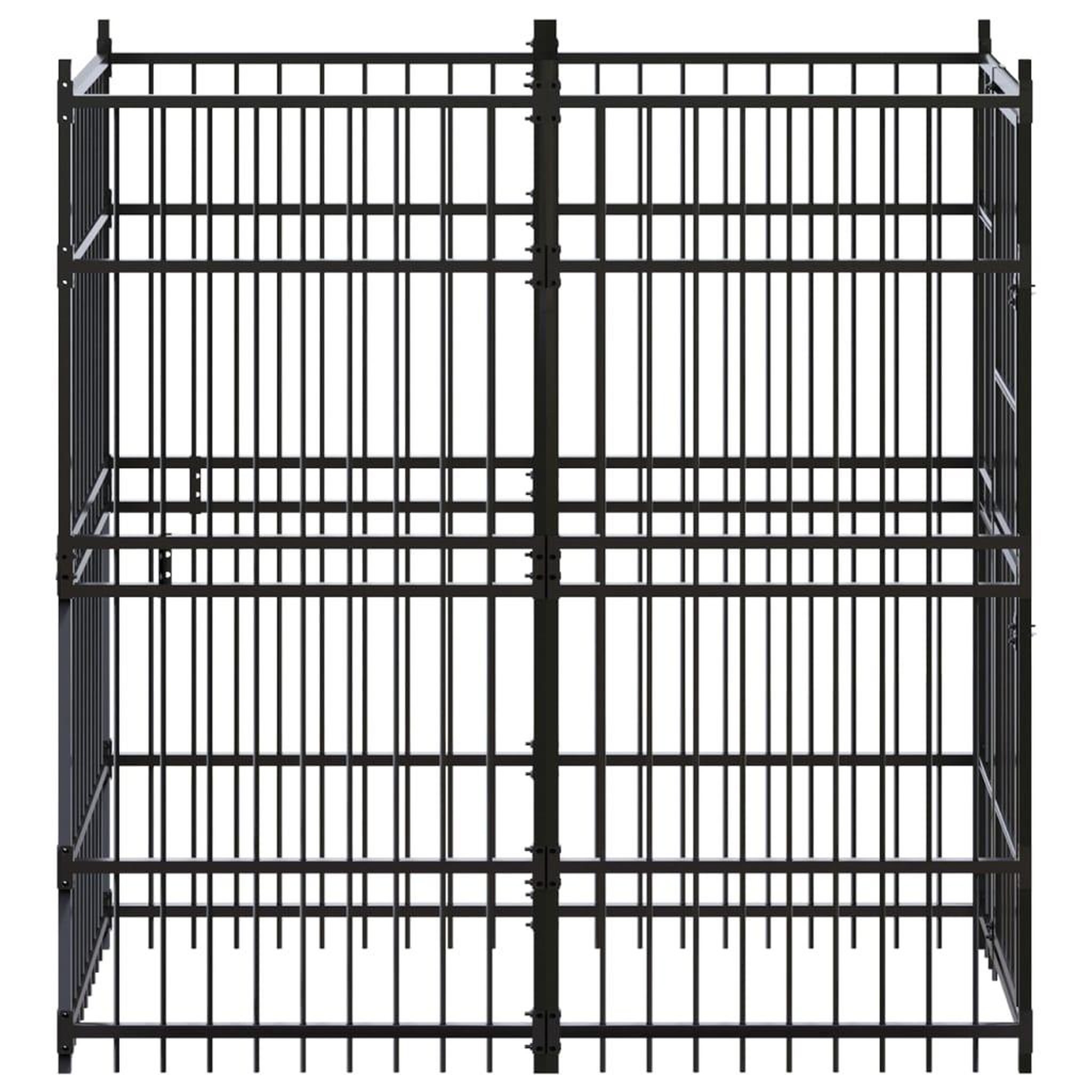Voir la diapositive 3 : VIDAXL Chenil d'exterieur pour chiens Acier 1,84 m²
