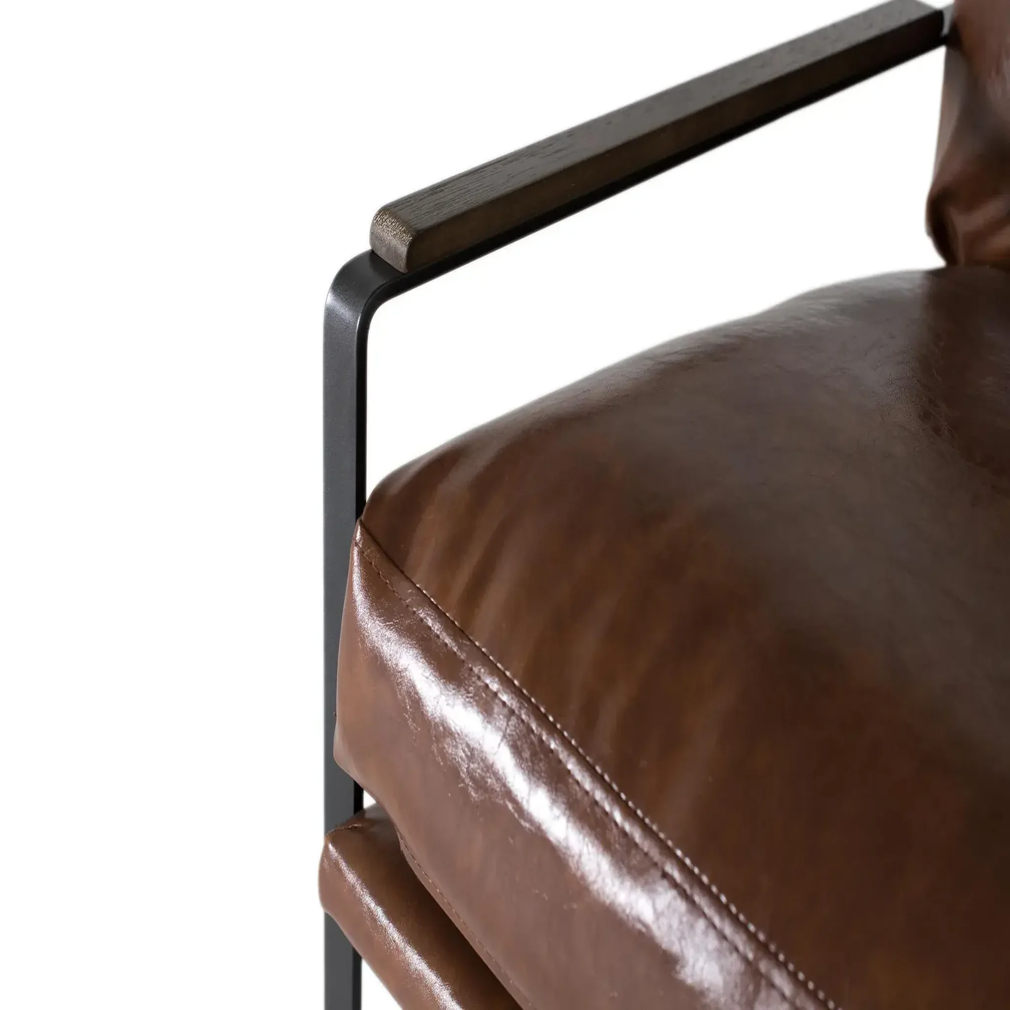 Voir la diapositive 5 : GINER Y COLOMER SL Fauteuil en revêtement pu 70 cm style vintage industriel