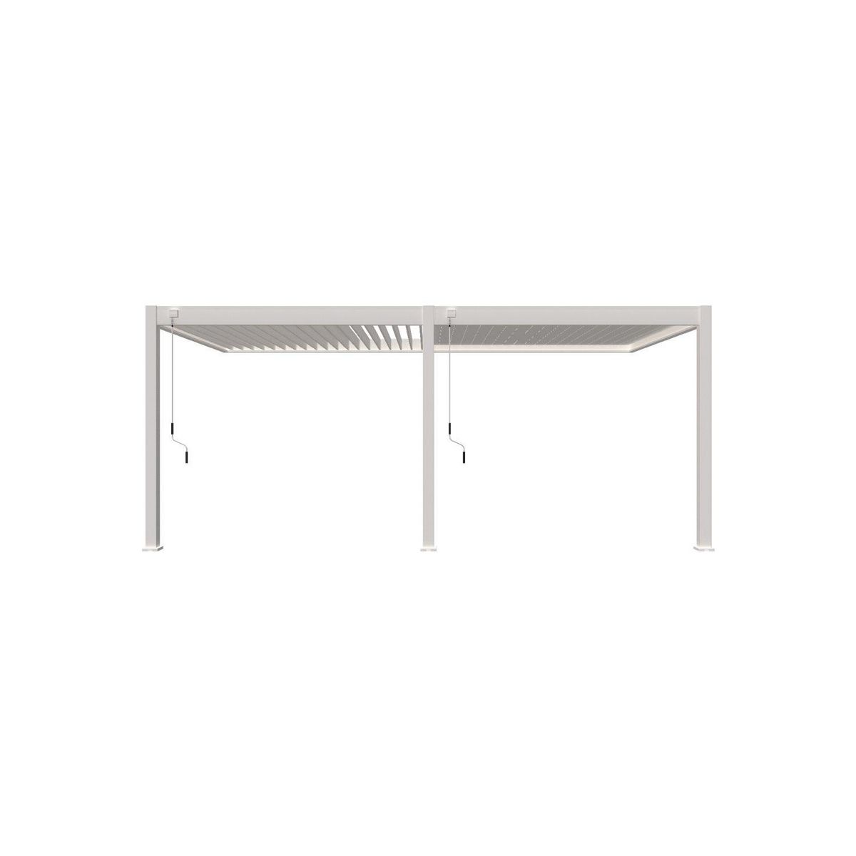 Pergola Bioclimatique adossée 3x6 m - Aluminium - Blanc -  VS OmBREA®