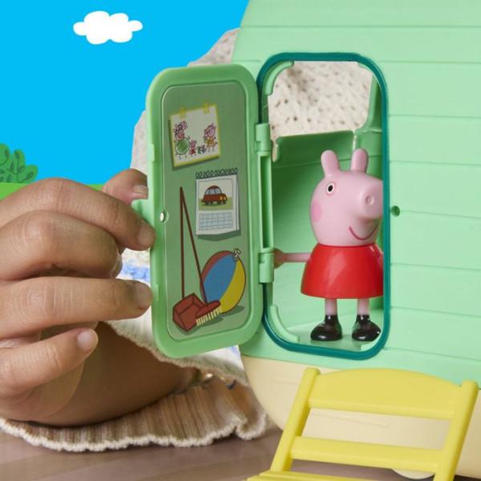 Voir la diapositive 5 : HASBRO Peppa Pig La caravane des trois petits cochons, coffret de 3 figurines avec Bébé Evie, jouets préscolaires pour enfants, dè