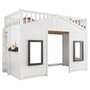 Voir la diapositive 1 : MERAX Lit combiné enfant 90x200cm bois et mdf coloris blanc